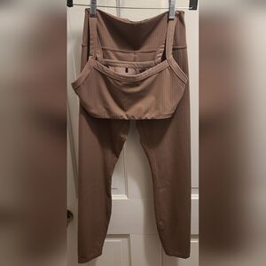 Prana Brown Ribbed Jumpsuit
